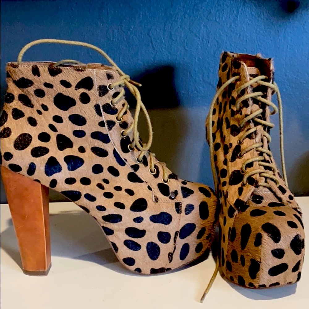 Jeffrey Campbell lita cheetah print platform 8 🐆